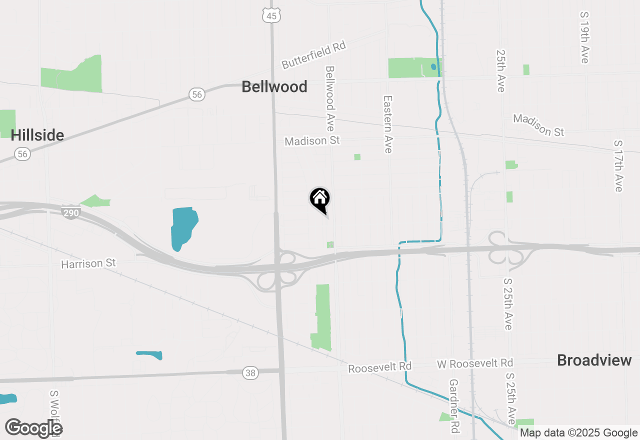 Map of 1037 Marshall Avenue, Bellwood, IL 60104