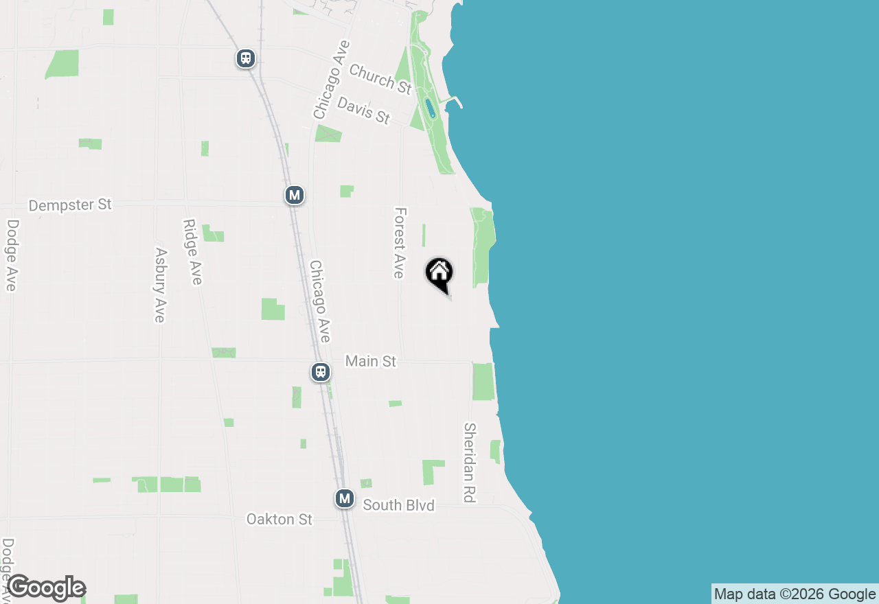 Map of 1030 Sheridan Road, Evanston, IL 60202