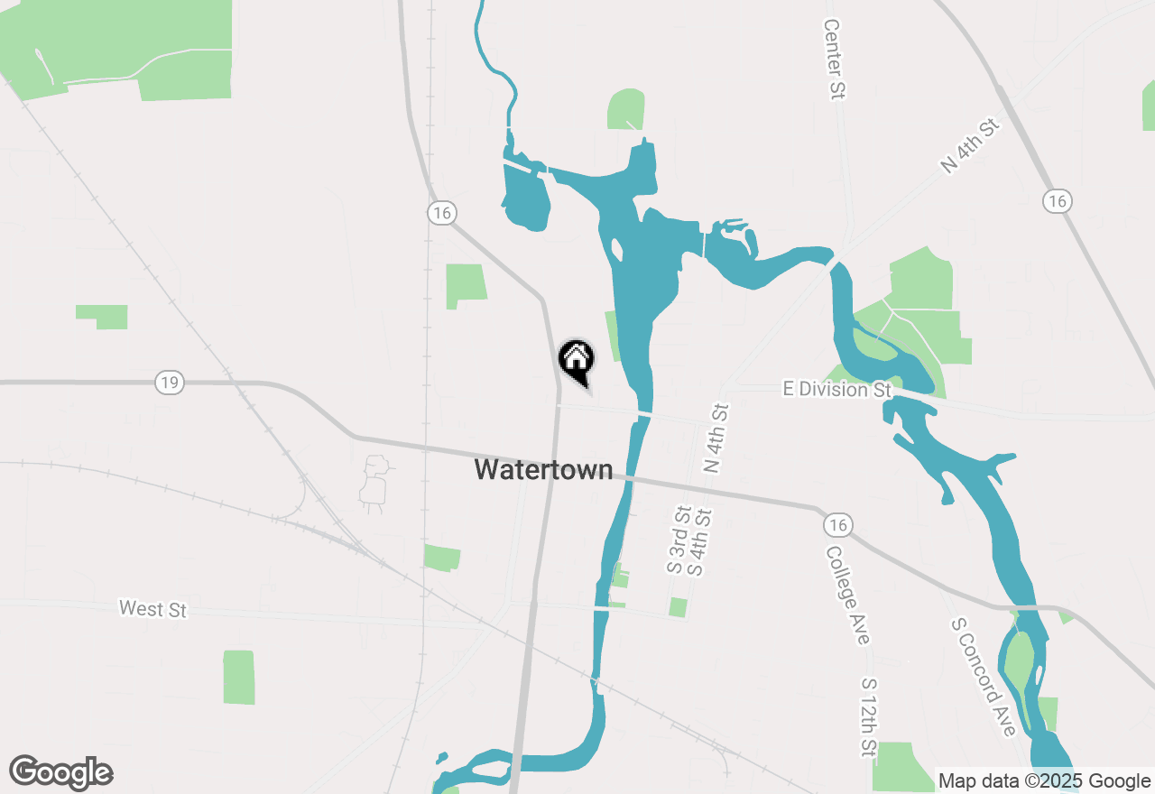 Map of 306 N Washington St, Watertown, WI 53094
