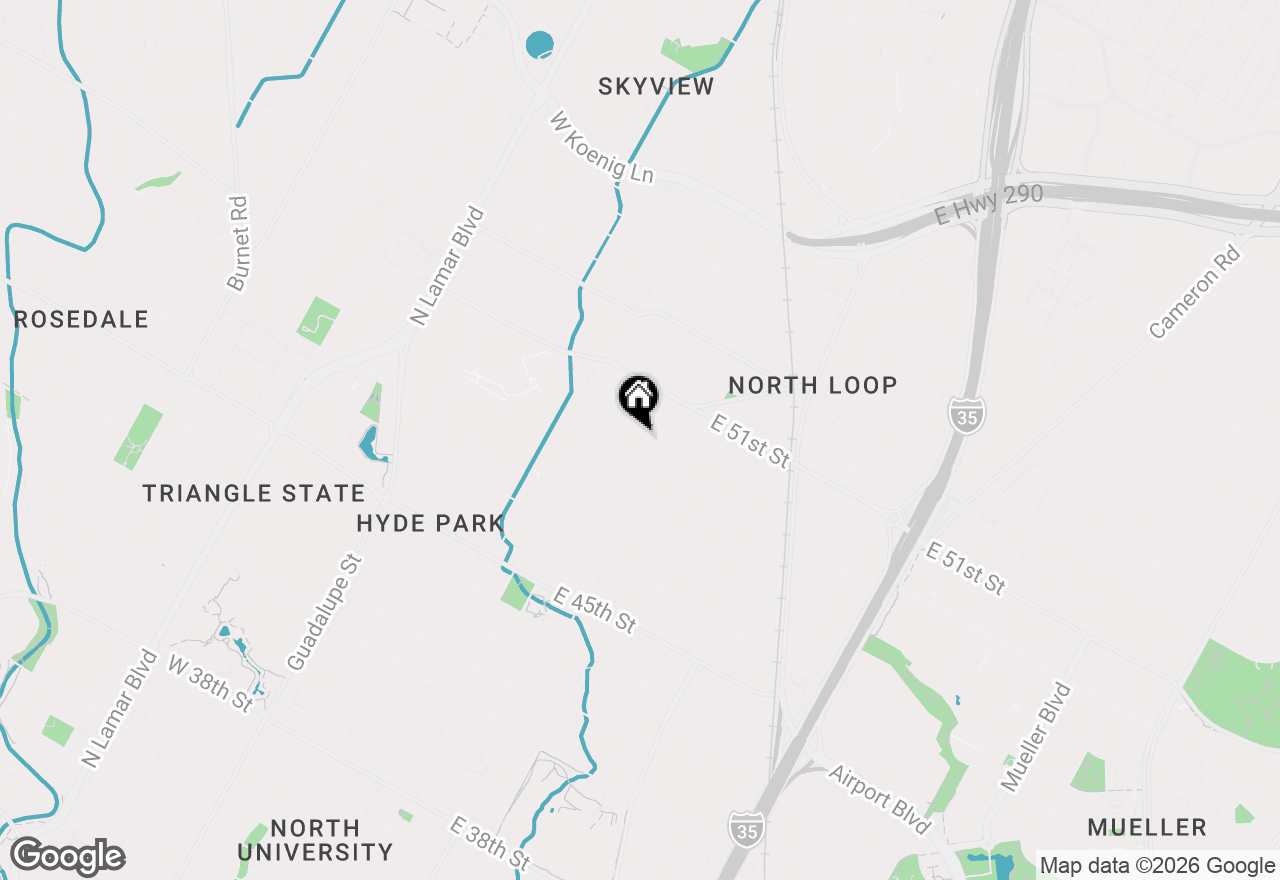 Map of 4910 Avenue H Ave, Austin, TX 78751