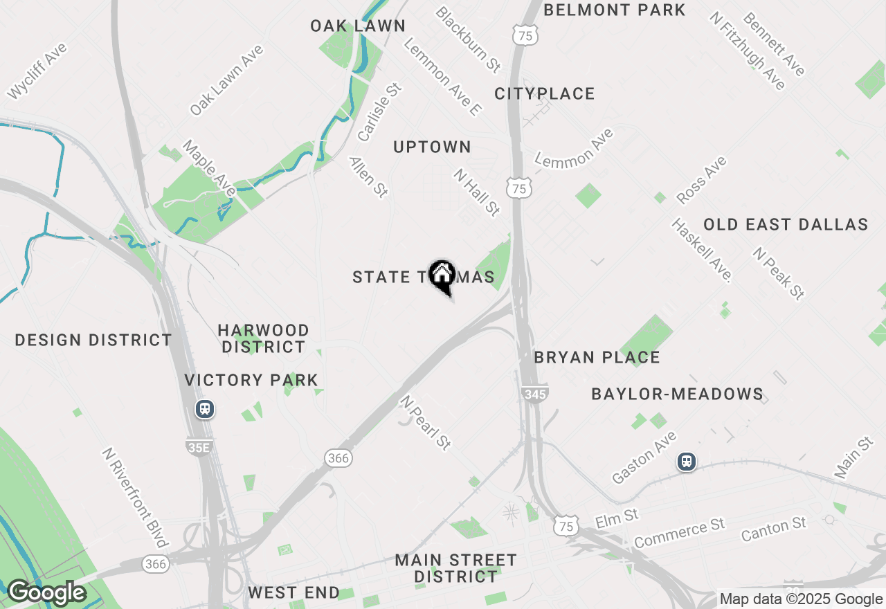 Map of 2206 Boll Street, Dallas, TX 75204