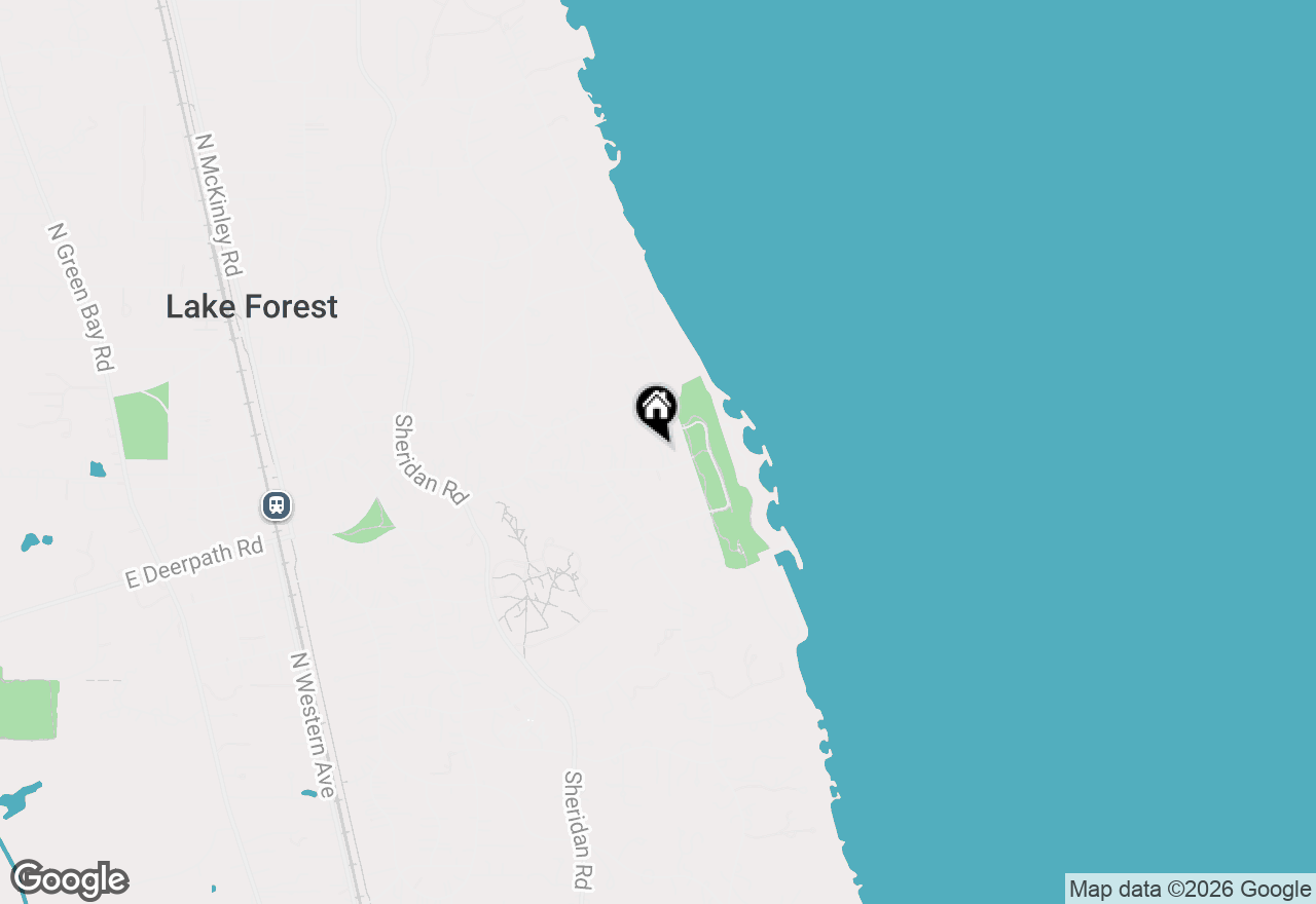 Map of 970 E Deerpath Road, Lake Forest, IL 60045