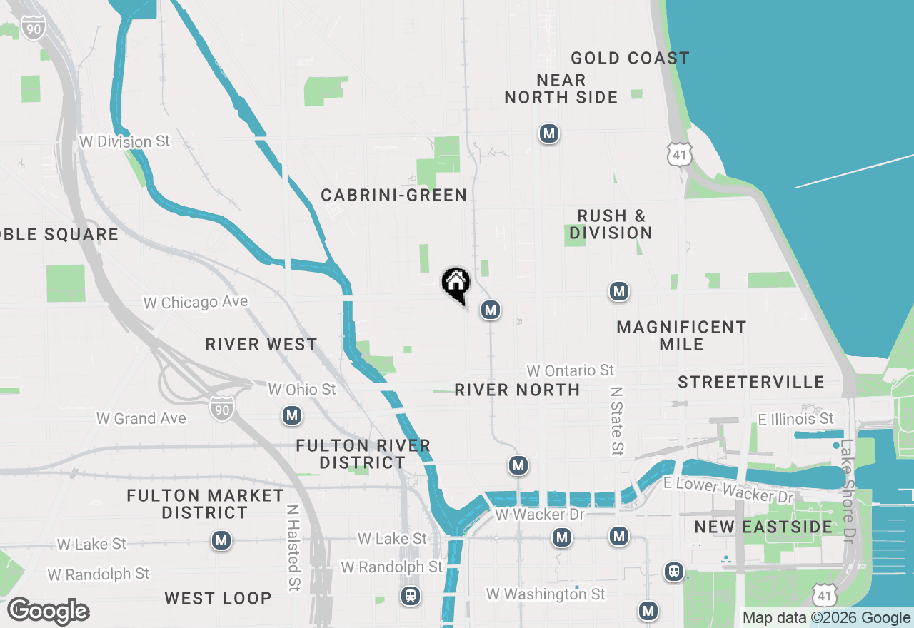 Map of 340 W Superior Street #1501, Chicago, IL 60654