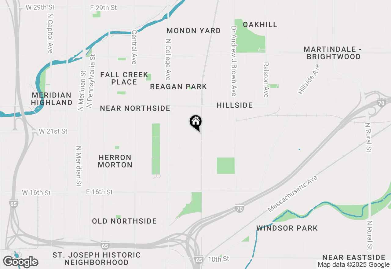 Map of 2021 Cornell Avenue, Indianapolis, IN 46202