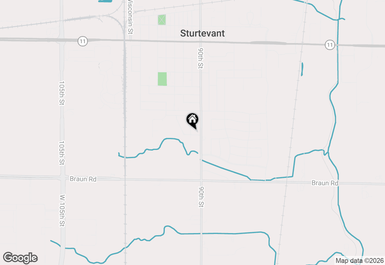 Map of 9044 Chicory Creek Dr, Sturtevant, WI 53177