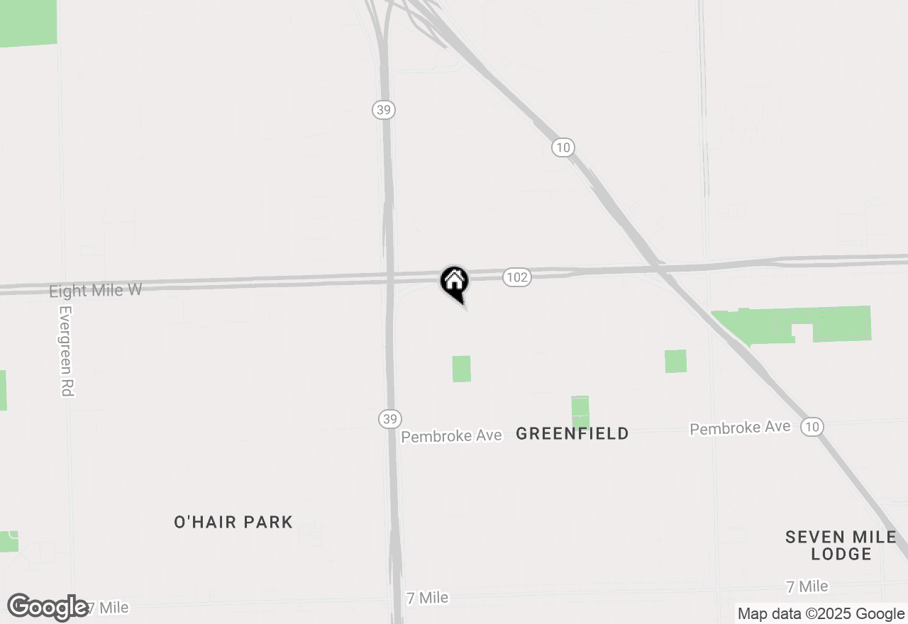 Map of 20500 Oakfield Street, Detroit, MI 48235