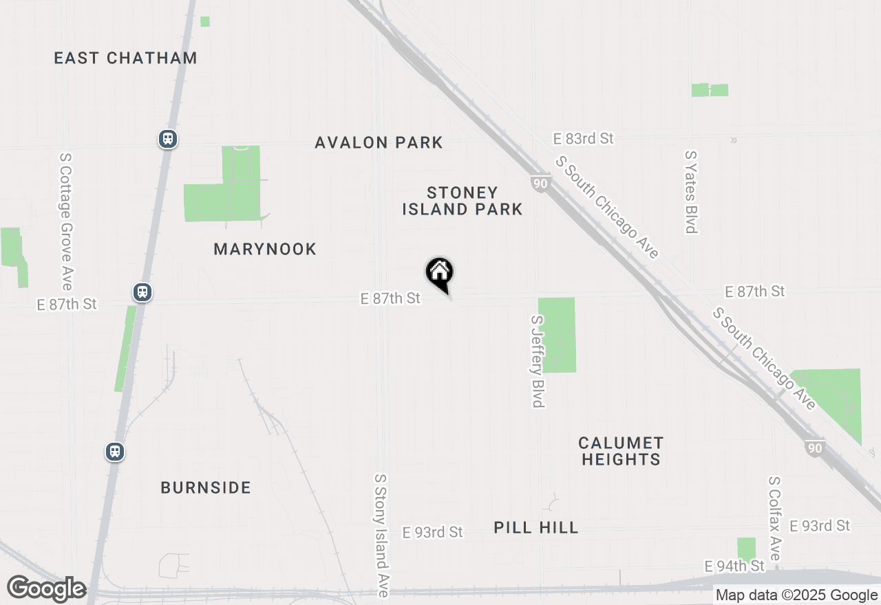 Map of 1725-29 E 87th Street #1729, Chicago, IL 60617