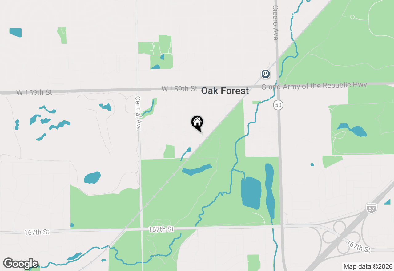 Map of 16132 Latrobe Avenue, Oak Forest, IL 60452
