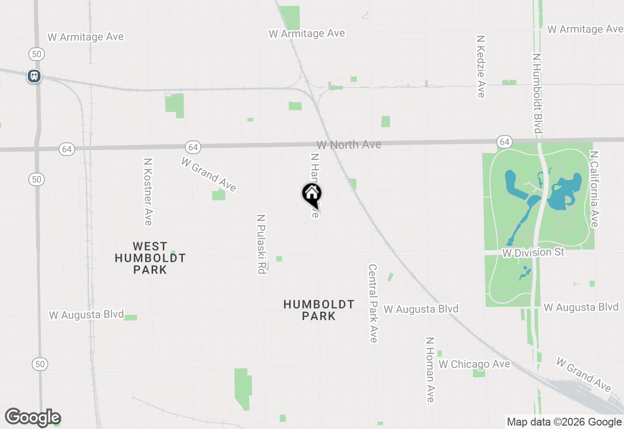 Map of 1336 N Hamlin Avenue #1, Chicago, IL 60651