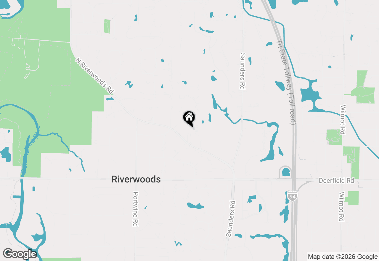 Map of 1100 Studio Lane, Riverwoods, IL 60015