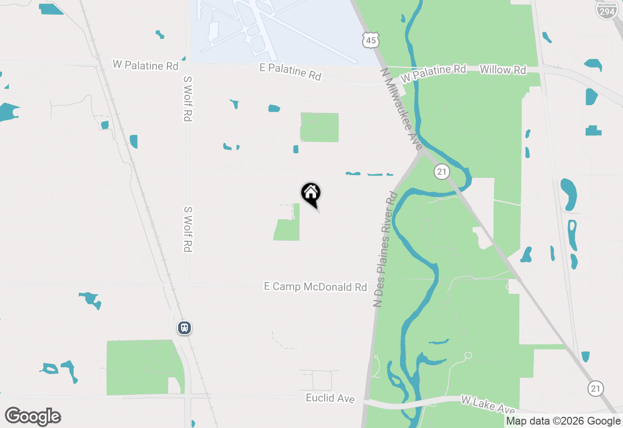 Map of 1717 N Burning Bush Lane, Mount Prospect, IL 60056
