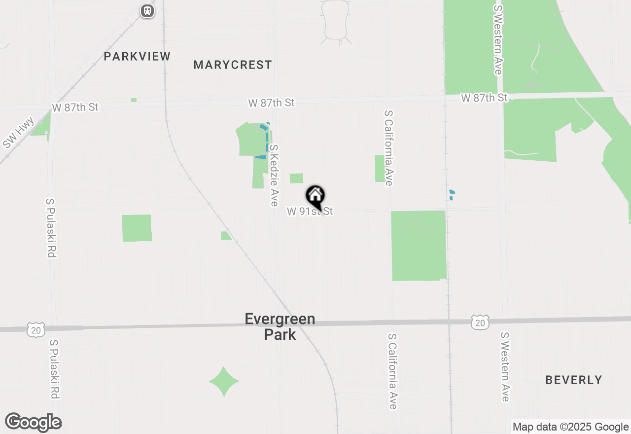 Map of 9108 S Utica Avenue, Evergreen Park, IL 60805