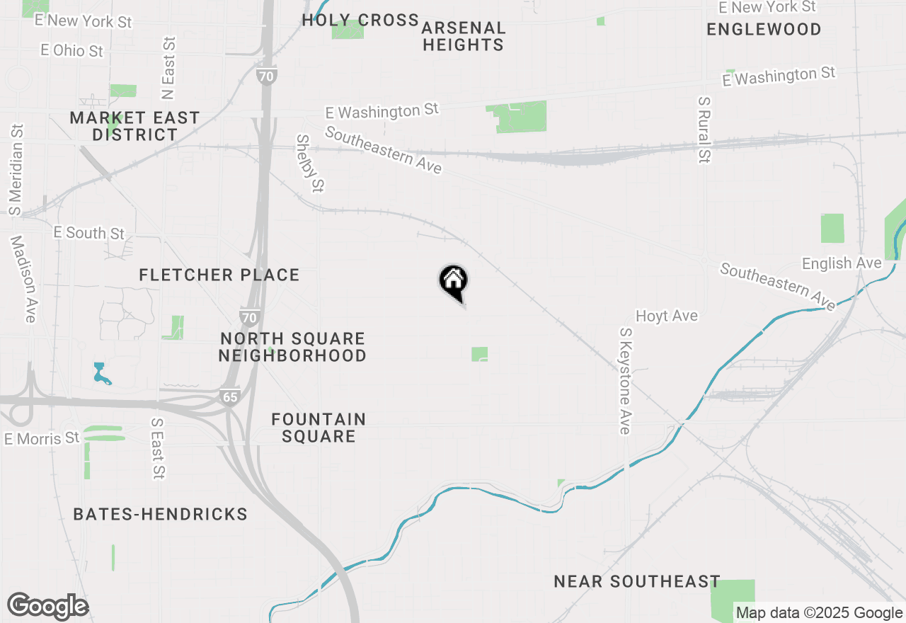 Map of 1617 Fletcher Avenue, Indianapolis, IN 46203