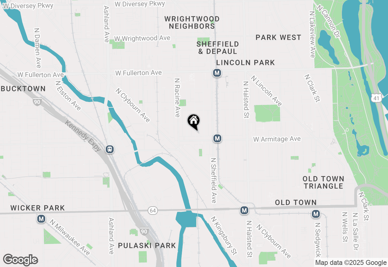 Map of 2022 N Seminary Avenue #3F, Chicago, IL 60614