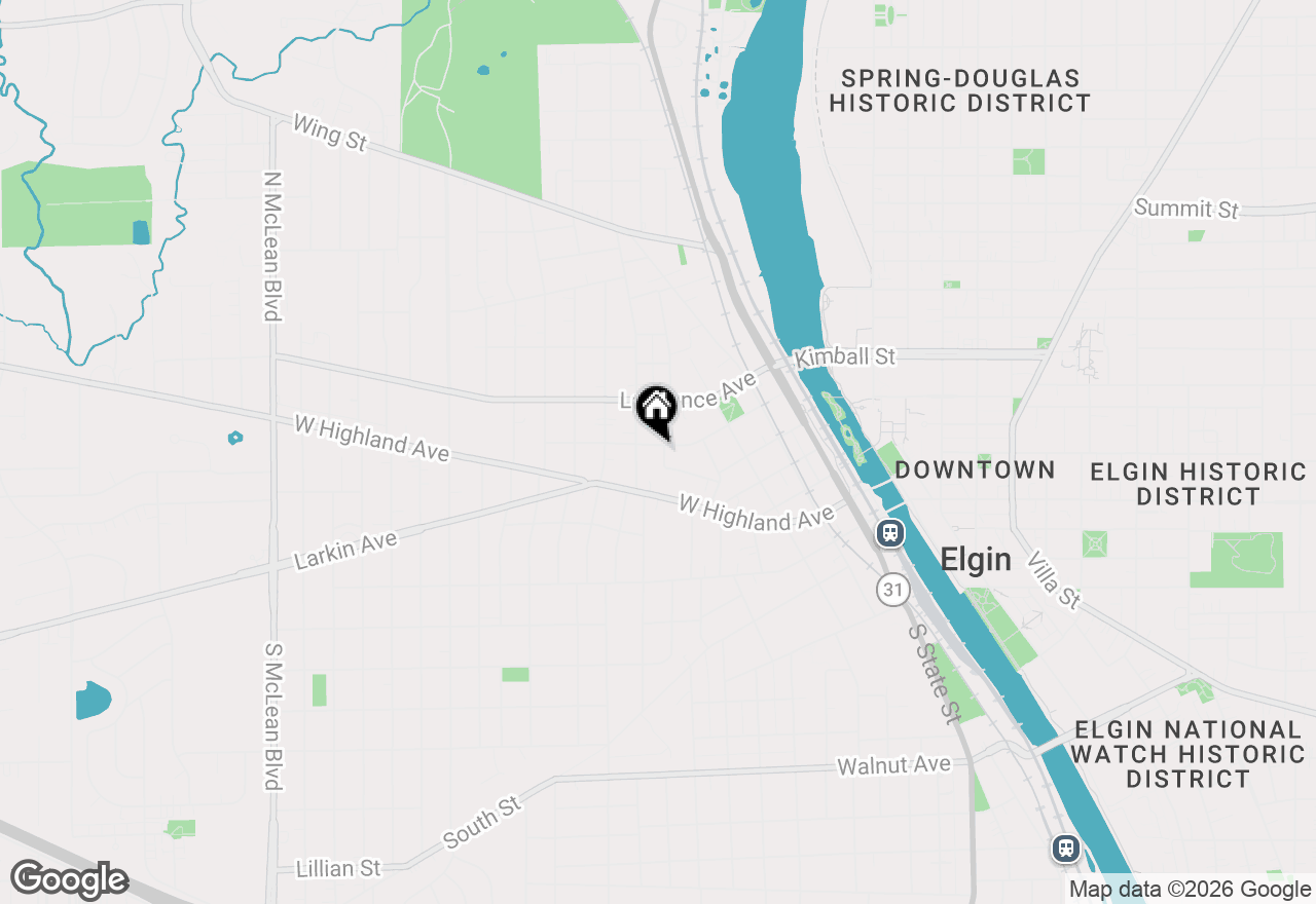 Map of 603 Mill Street #B, Elgin, IL 60123