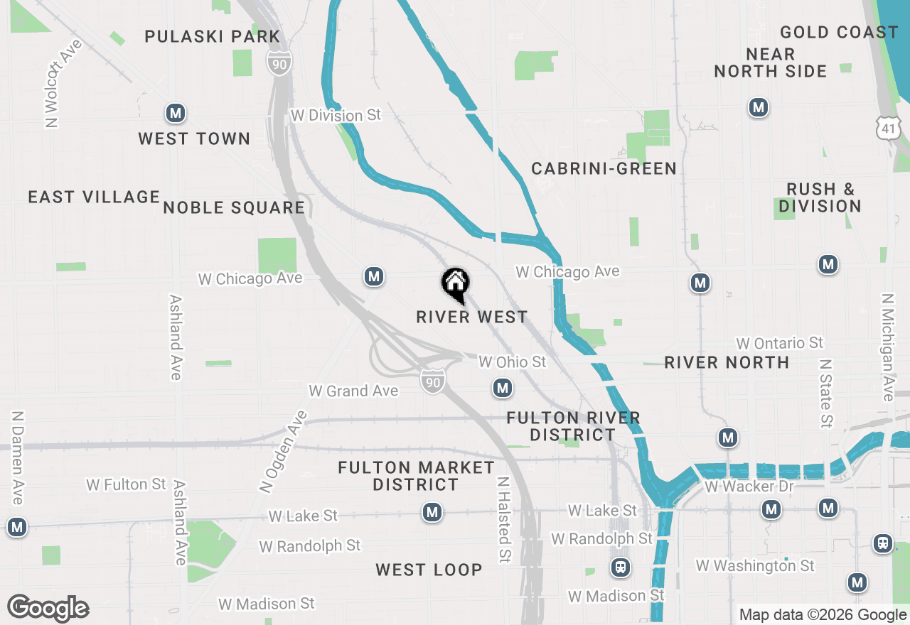 Map of 680 N Peoria Street #F, Chicago, IL 60642
