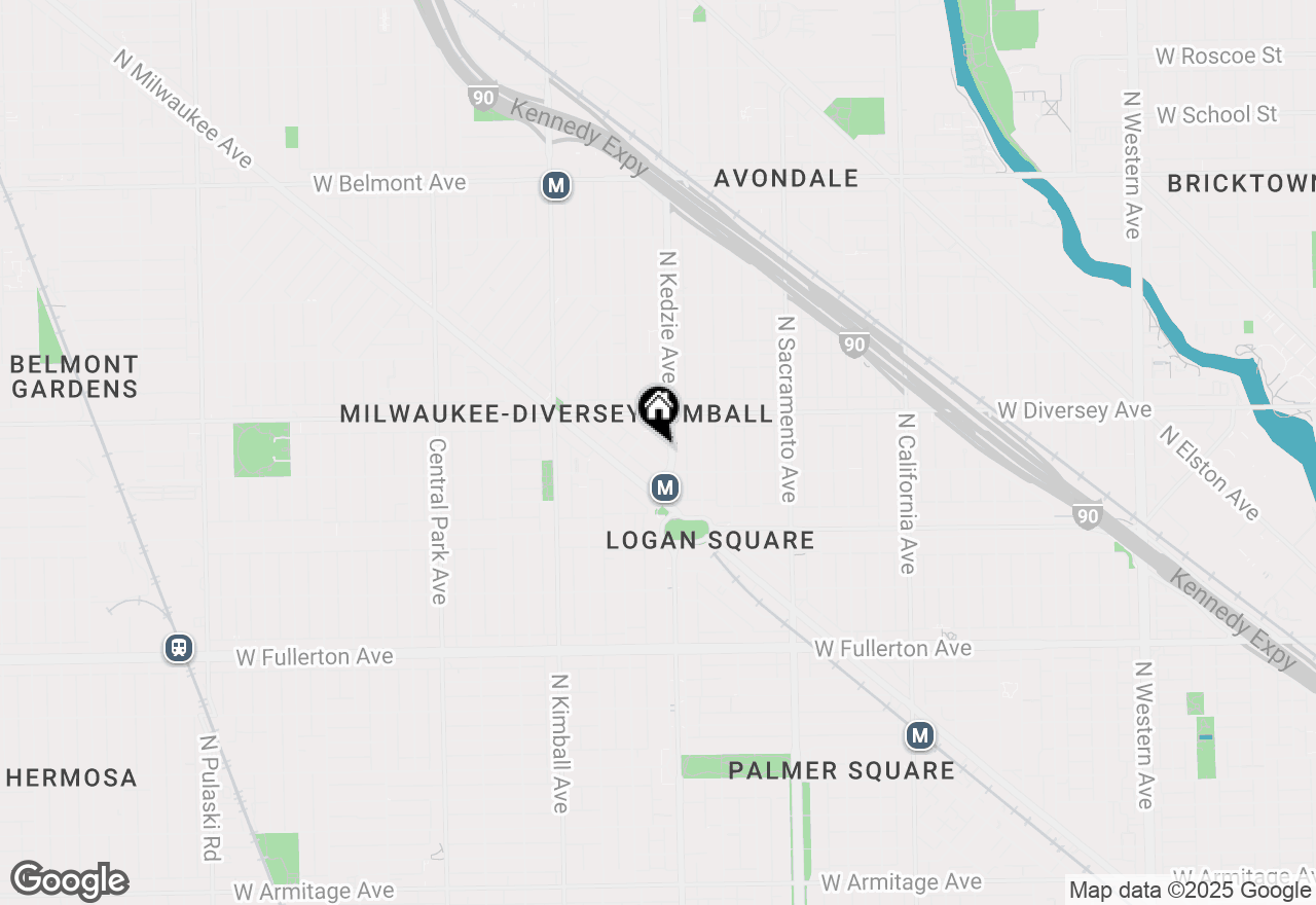 Map of 2623 N Emmett Street #2, Chicago, IL 60647