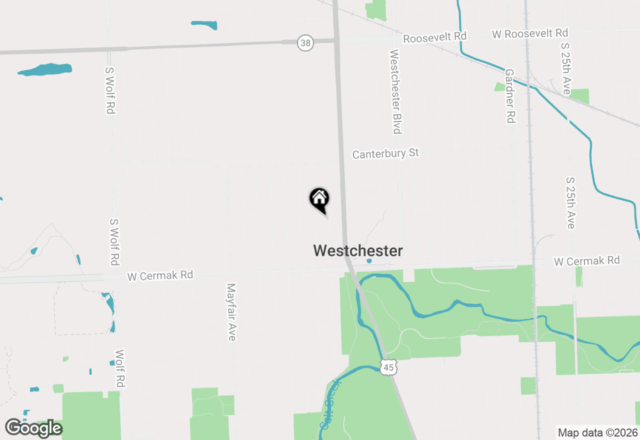 Map of 1871 Hawthorne Avenue, Westchester, IL 60154