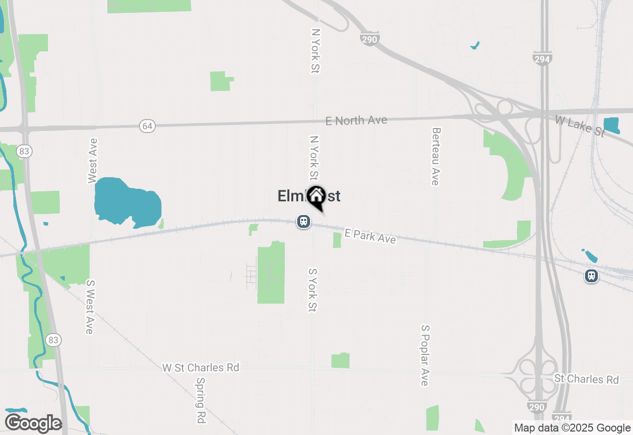 Map of 105 N York Street, Elmhurst, IL 60126