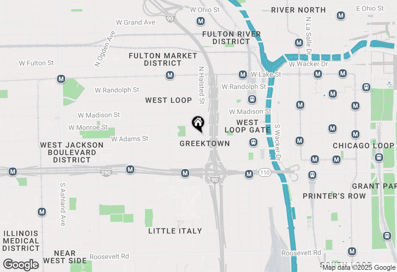 Map of 812 W Adams Street #305, Chicago, IL 60607