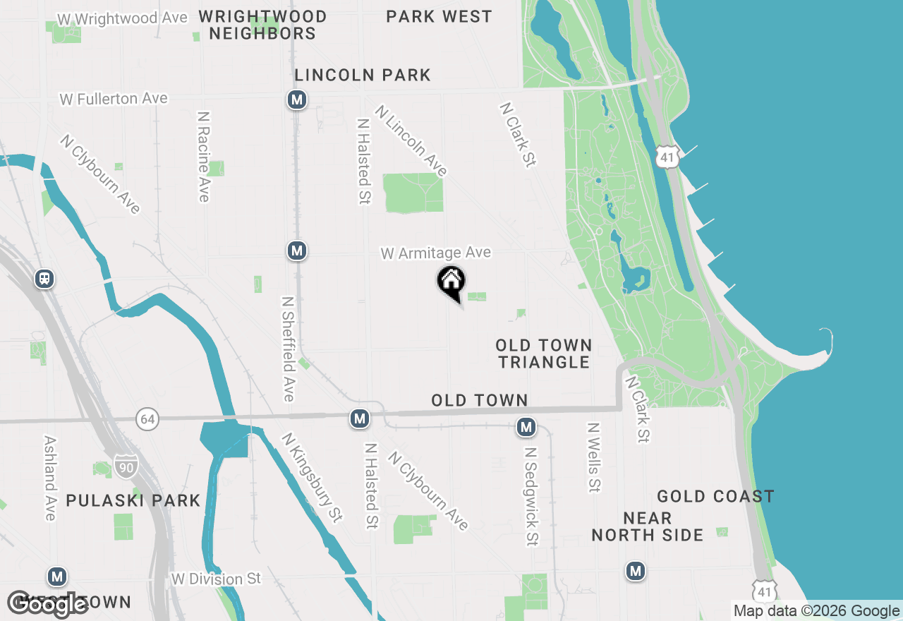 Map of 1833 N Larrabee Street #2, Chicago, IL 60614