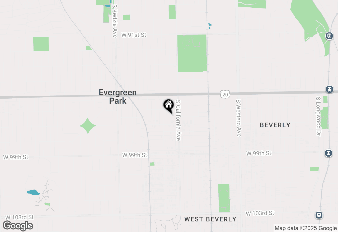 Map of 9628 S Mozart Avenue, Evergreen Park, IL 60805