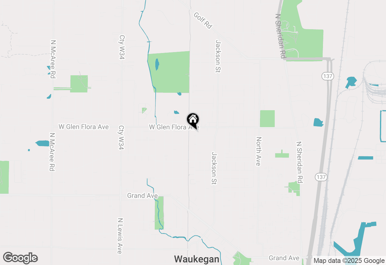 Map of 1104 Woodlawn Circle, Waukegan, IL 60085