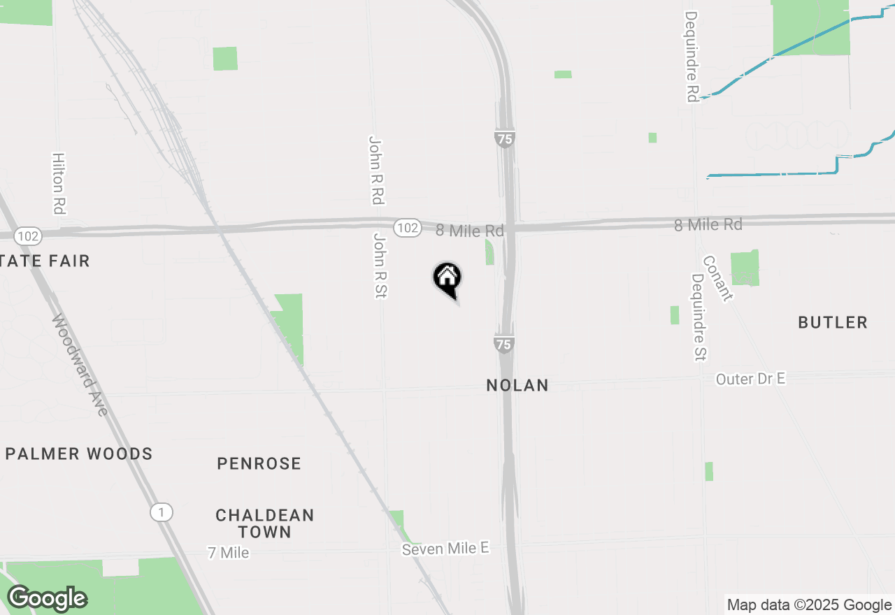 Map of 20173 Irvington Street, Highland Park, MI 48203