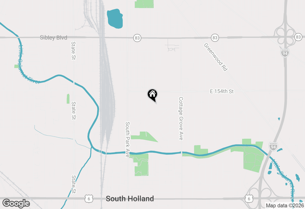 Map of 15503 Park Lane, South Holland, IL 60473