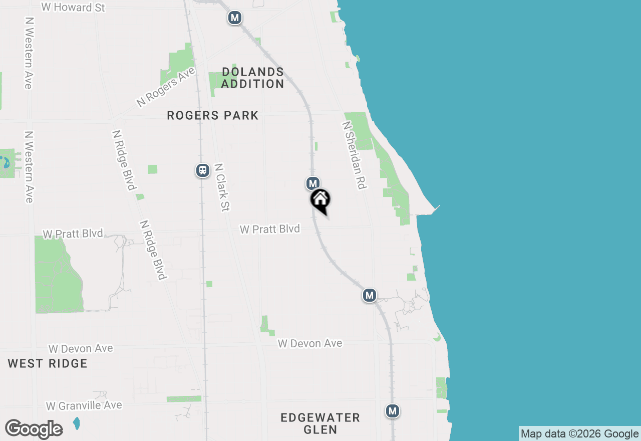 Map of 6812 N Wayne Avenue #1G, Chicago, IL 60626