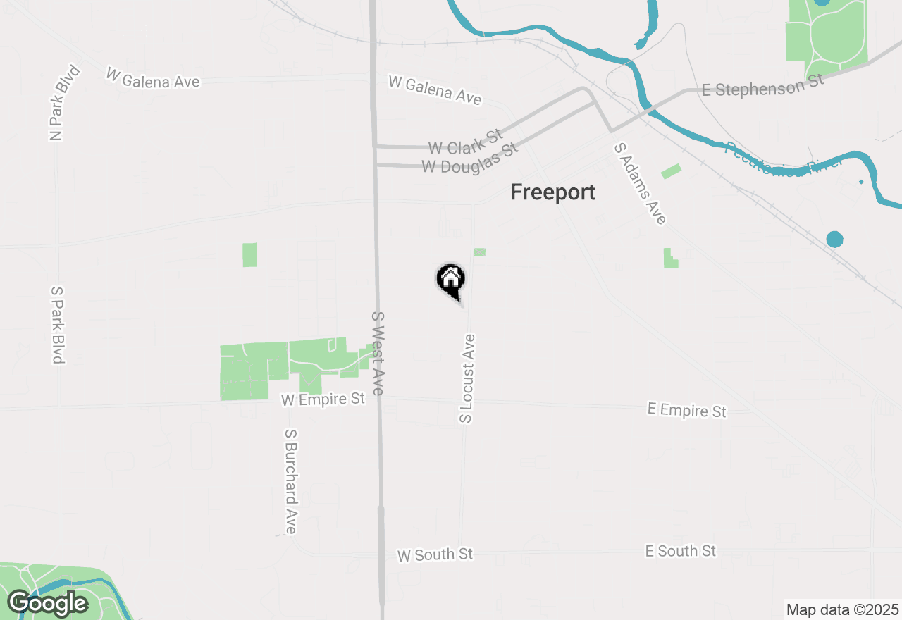 Map of 627 W Homer, Freeport, IL 61032