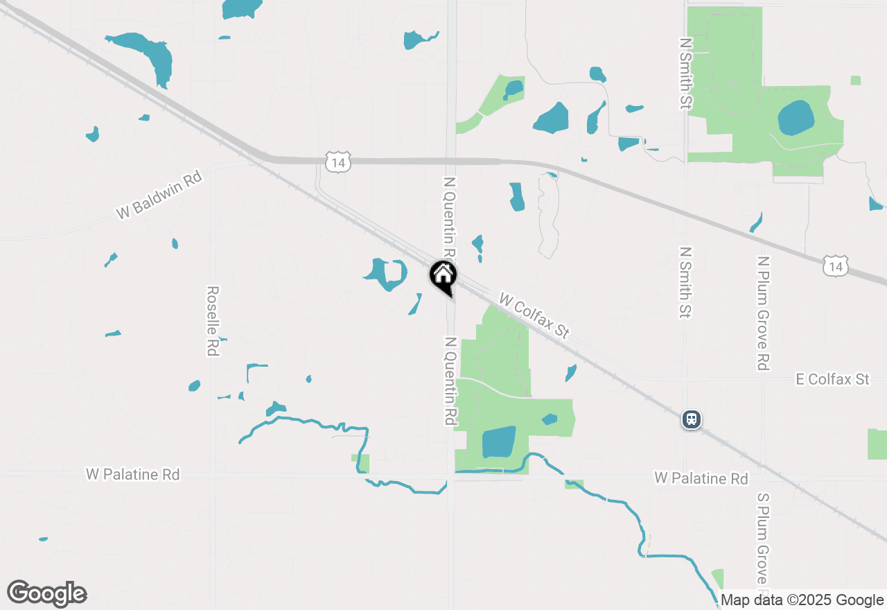 Map of 445 N Cambridge Drive, Palatine, IL 60067