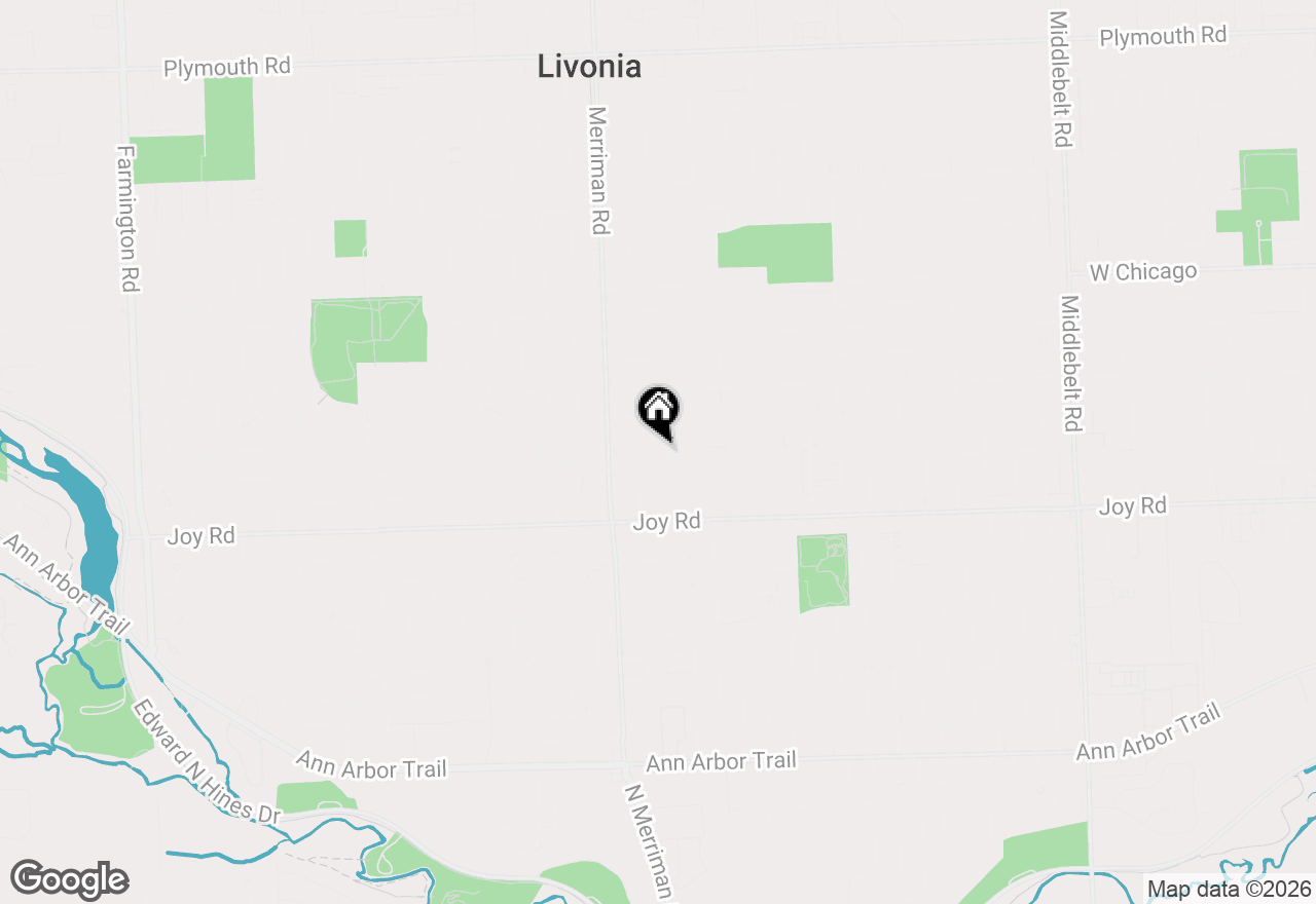 Map of 9001 Perrin Street, Livonia, MI 48150