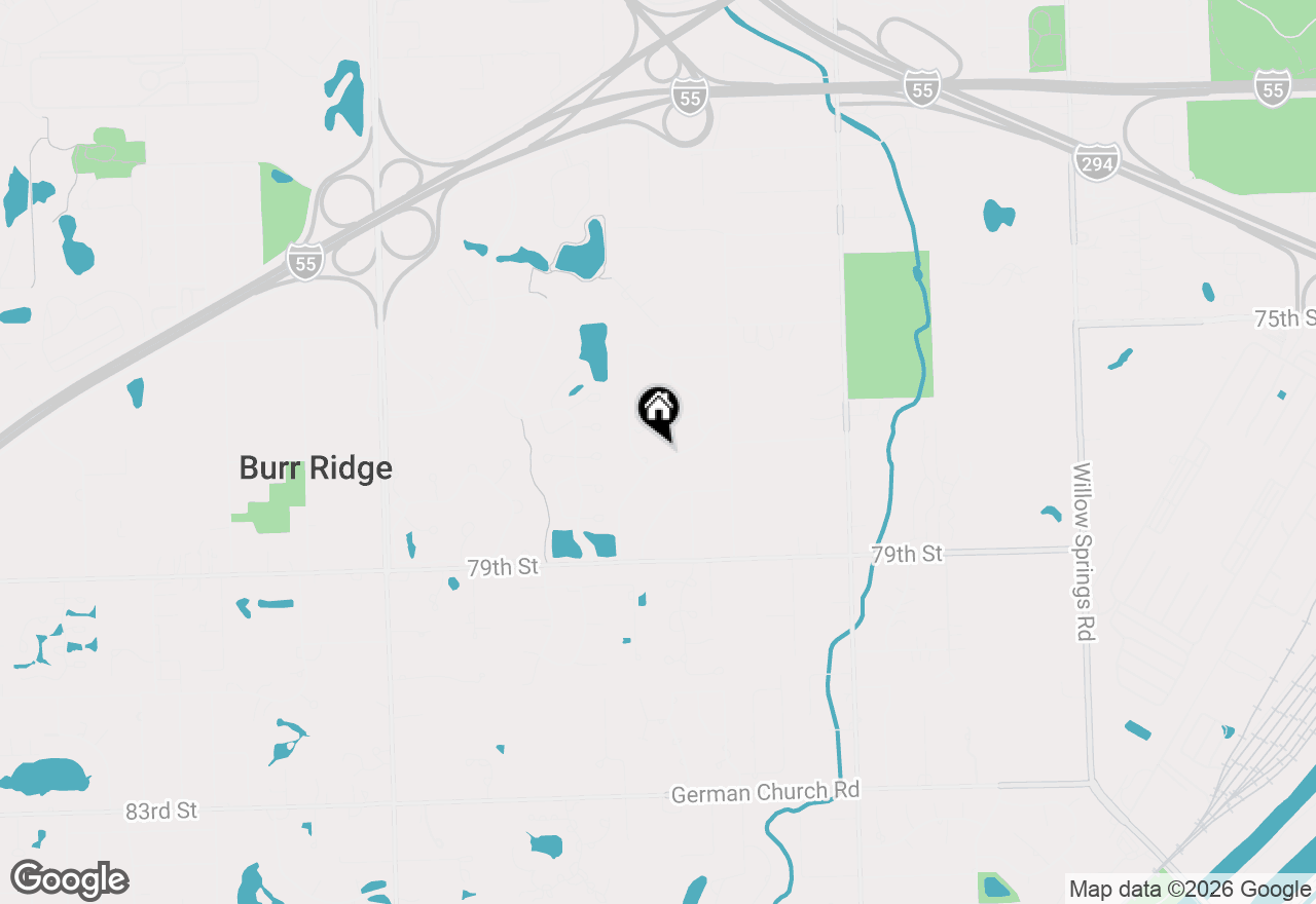 Map of 11516 Burr Oak Lane, Burr Ridge, IL 60527