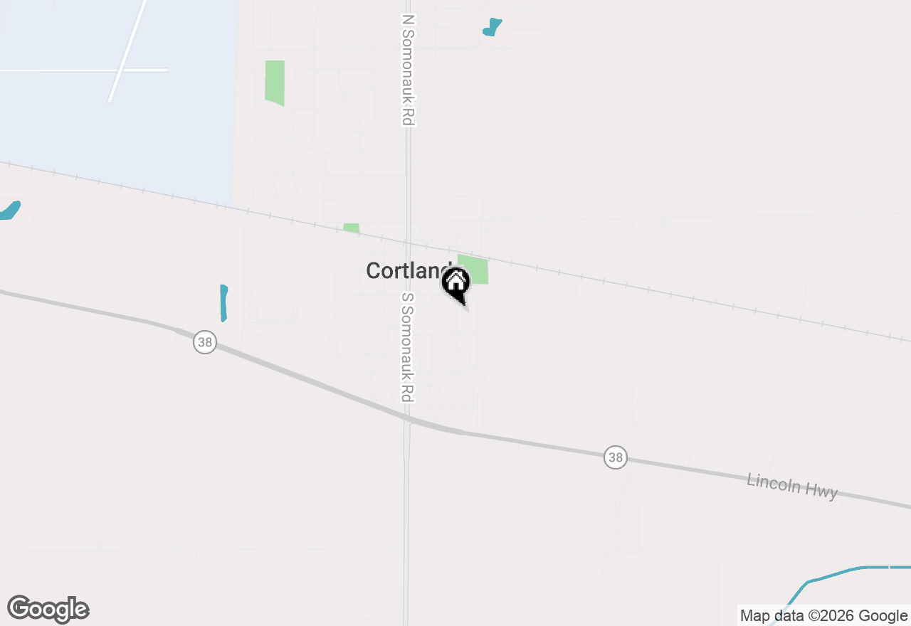 Map of 152 S Llanos Street, Cortland, IL 60112