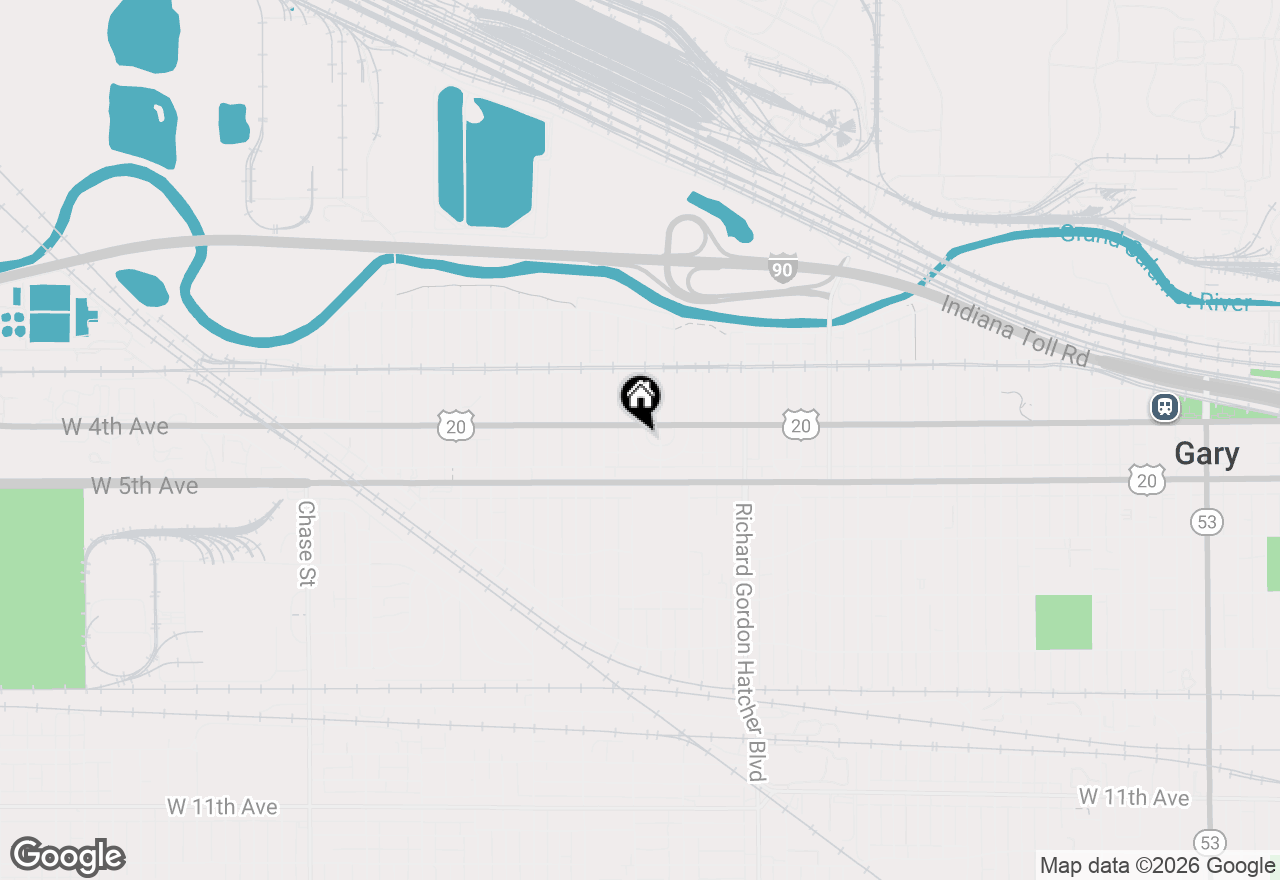 Map of 419 Cleveland Street, Gary, IN 46404