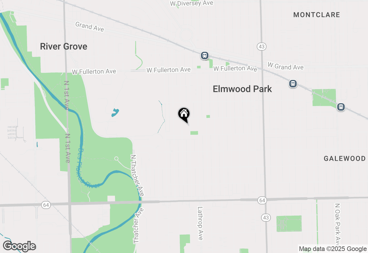 Map of 2027 N 77th Avenue, Elmwood Park, IL 60707