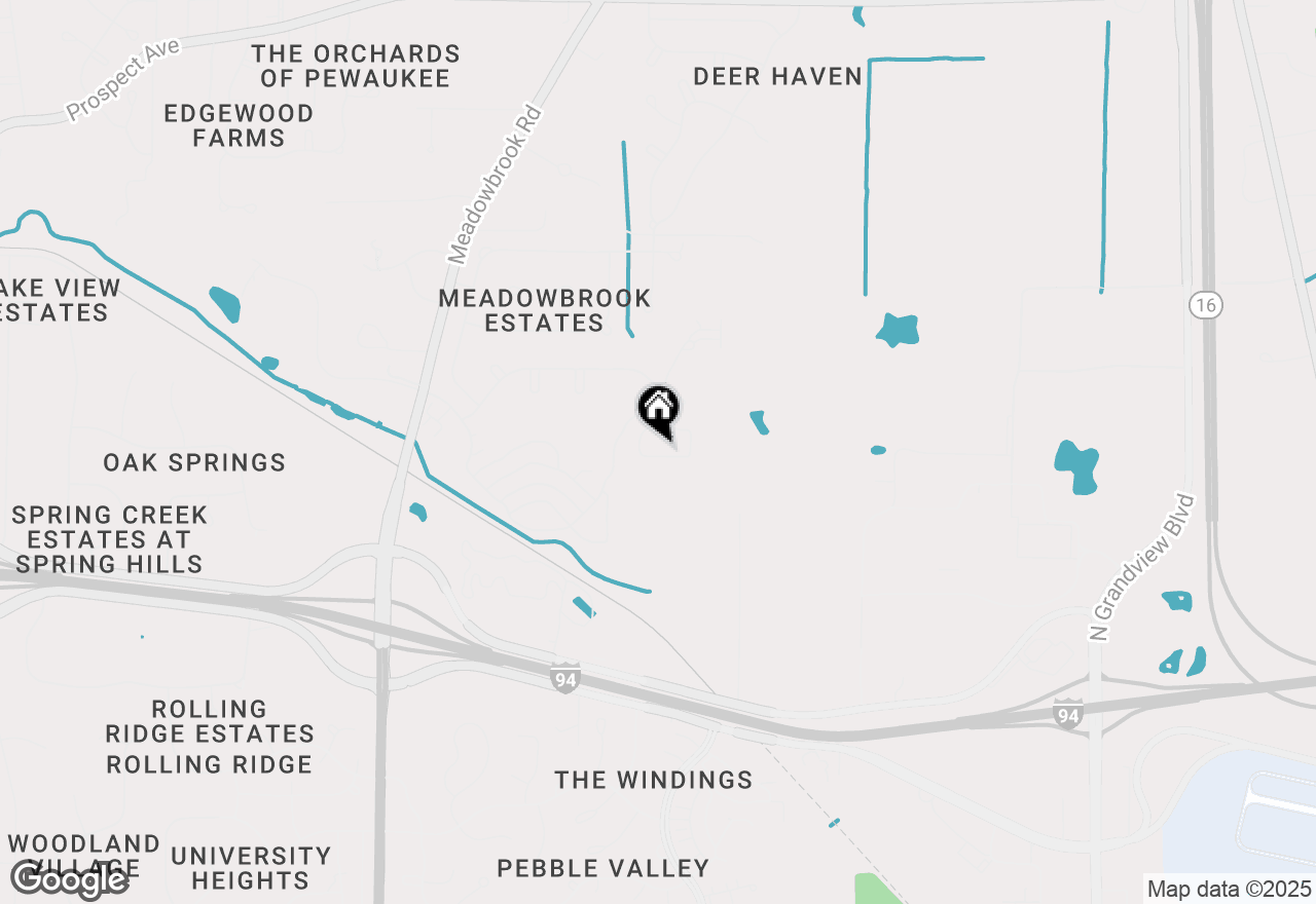 Map of N16W26500 Meadowgrass Cir #B, Pewaukee, WI 53072