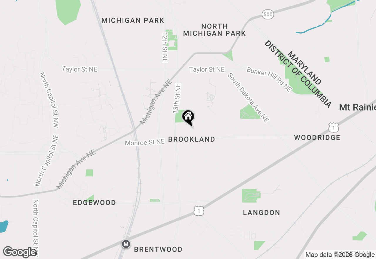 Map of 1358 Newton Street Ne, Washington, DC 20017
