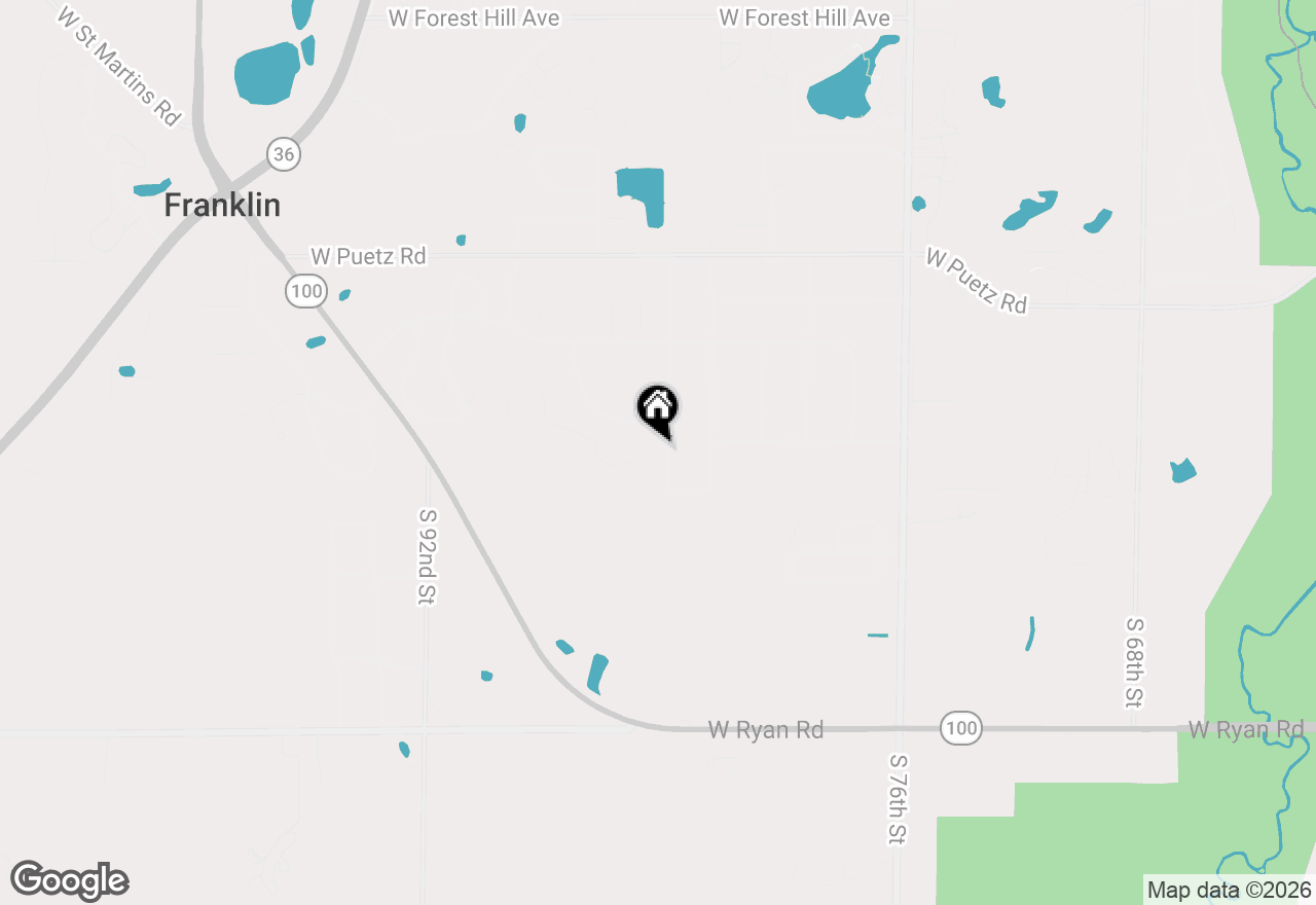 Map of 9015 S 84th St, Franklin, WI 53132