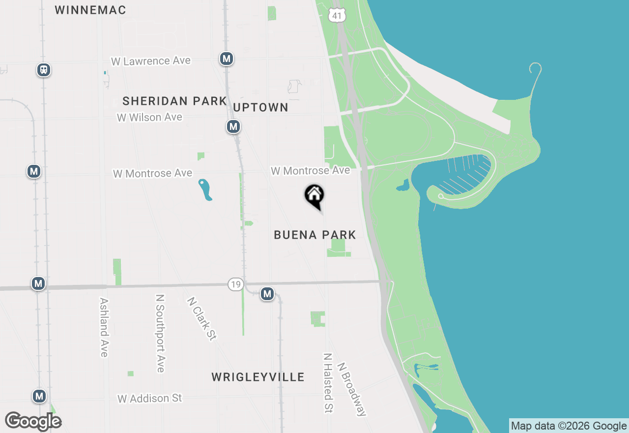 Map of 817 W Hutchinson Street, Chicago, IL 60613