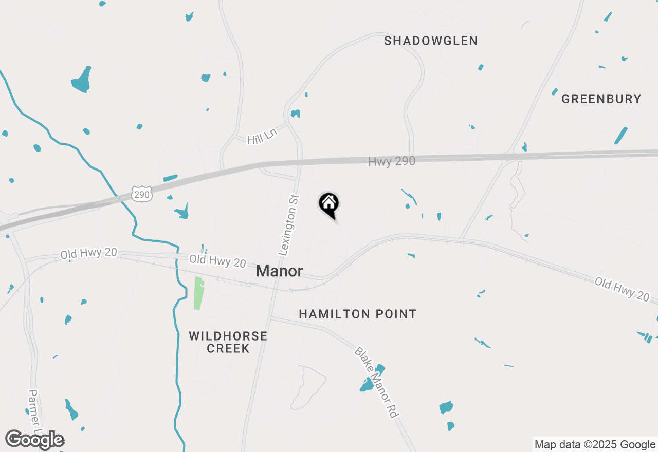 Map of 405 E Browning St, Manor, TX 78653