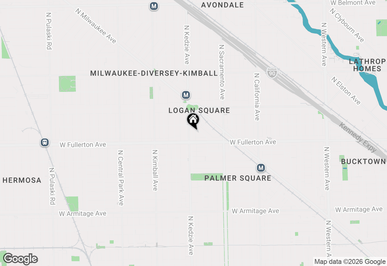 Map of 2433 N Kedzie Boulevard #1F, Chicago, IL 60647