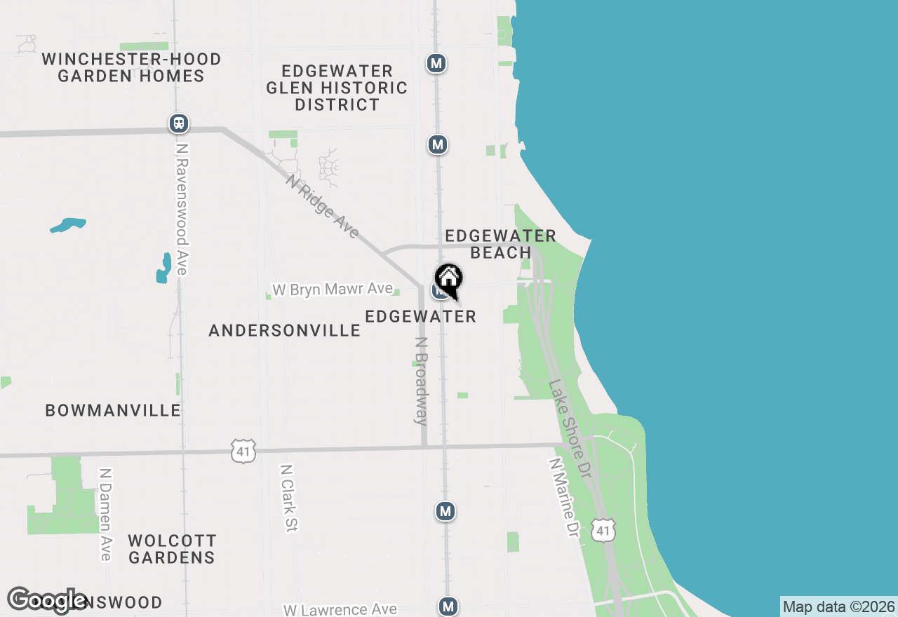 Map of 5526 N Winthrop Avenue #2N, Chicago, IL 60640