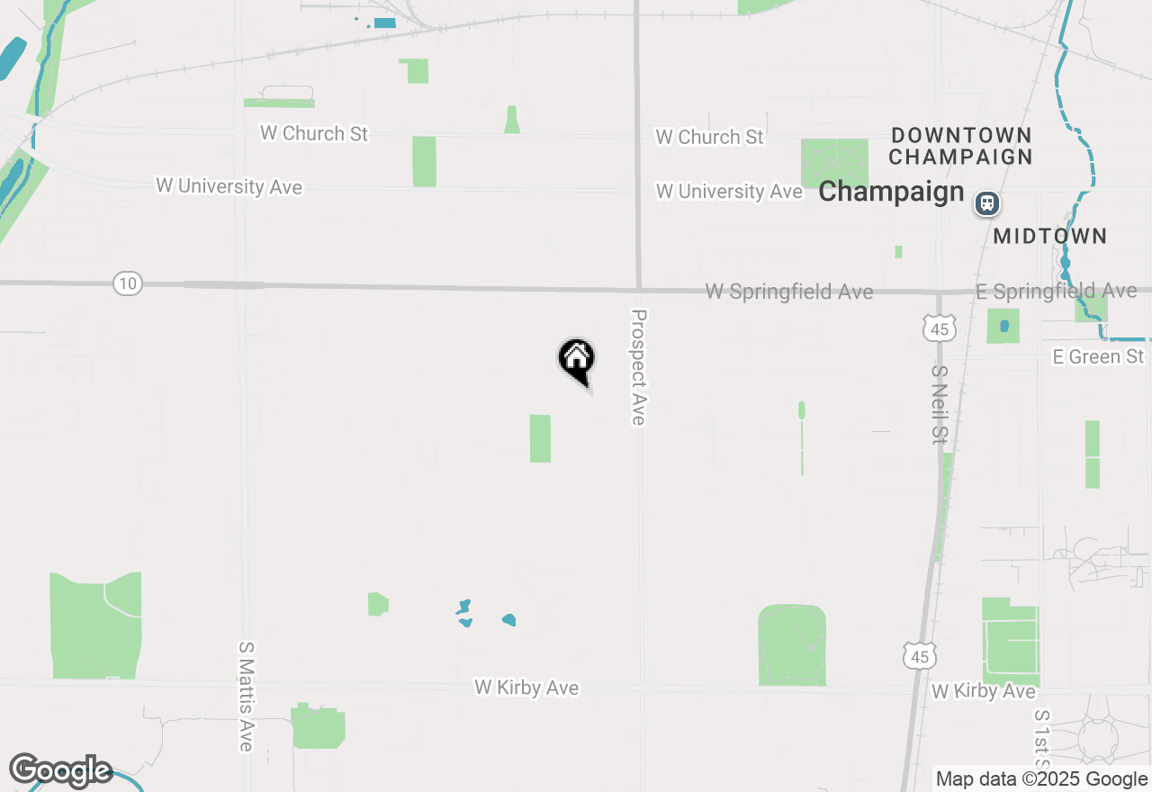 Map of 1005 W John Street, Champaign, IL 61821