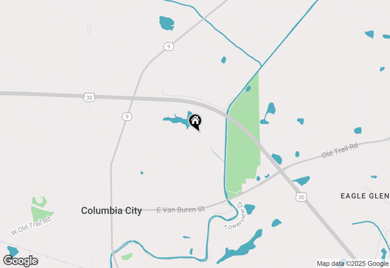 Map of 715 Shoreland Court, Columbia City, IN 46725