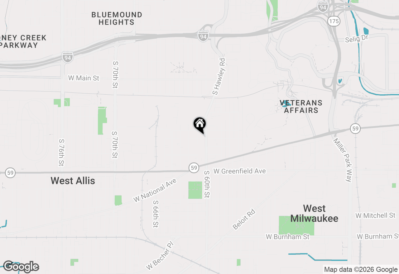 Map of 1028 S 61st St, West Allis, WI 53214
