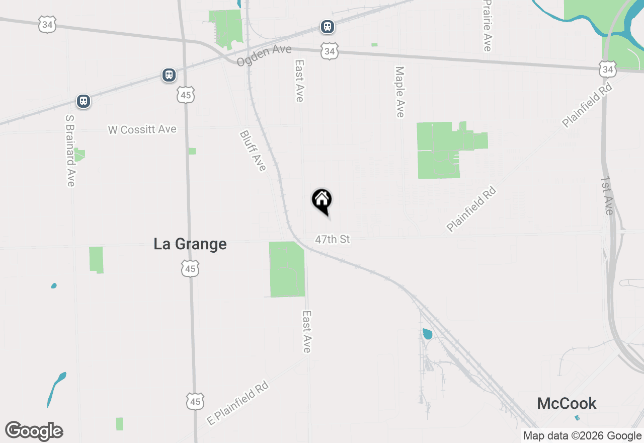 Map of 4617 Blanchan Avenue, Brookfield, IL 60513