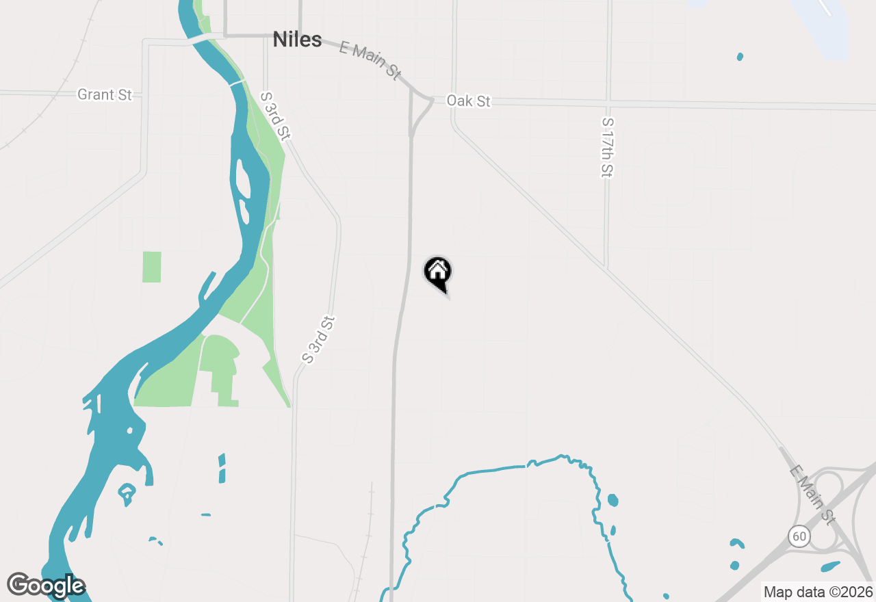 Map of 968 S 13th Street, Niles, MI 49120