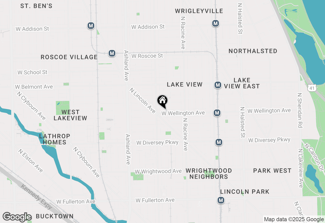 Map of 1332 W Wellington Avenue, Chicago, IL 60657